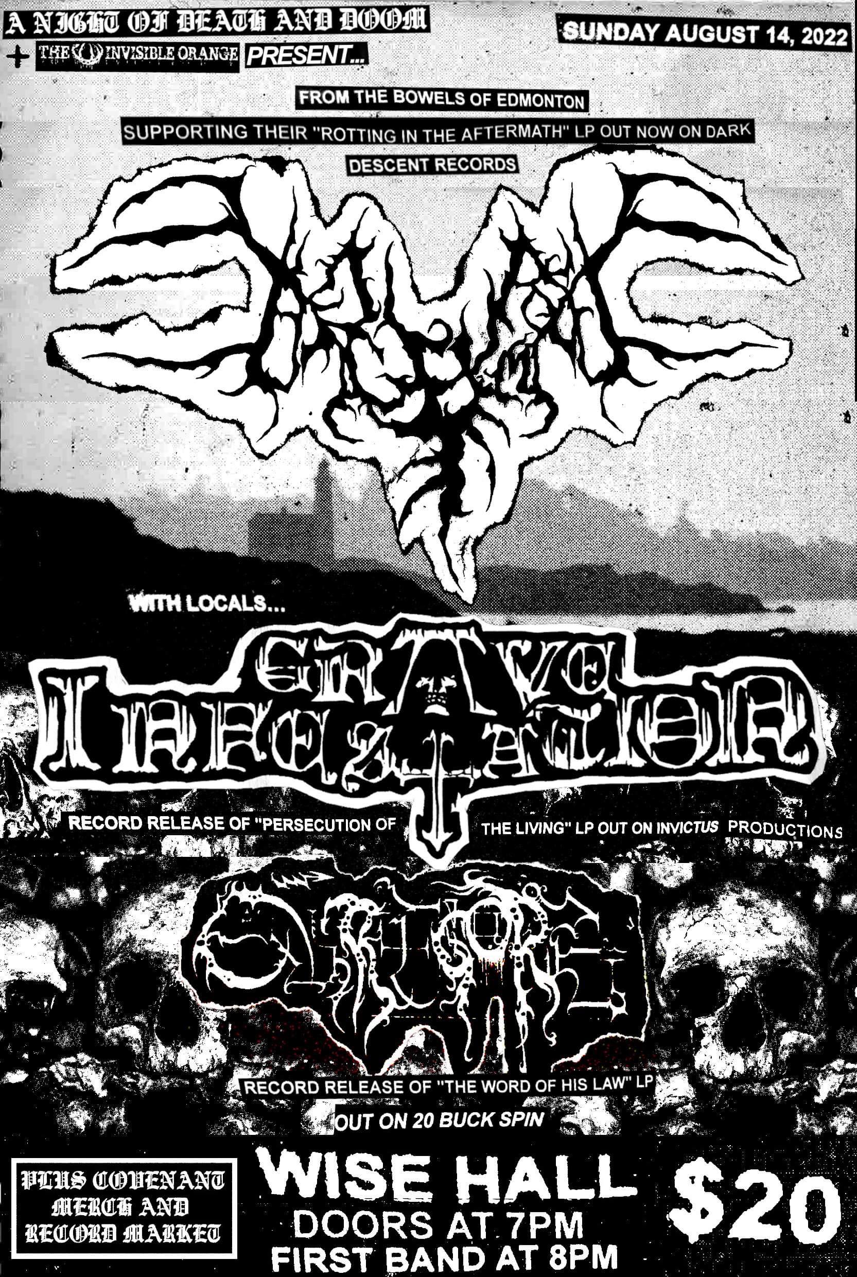 A NIGHT OF DEATH AND DOOM XIV: BEGRIME EXEMIOUS // GRAVE INFESTATION // EGREGORE