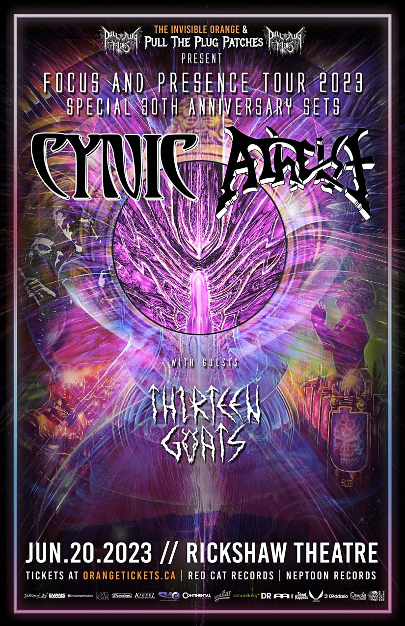 CYNIC + ATHEIST - Focus And Presence Tour. 30th Anniversary Sets.