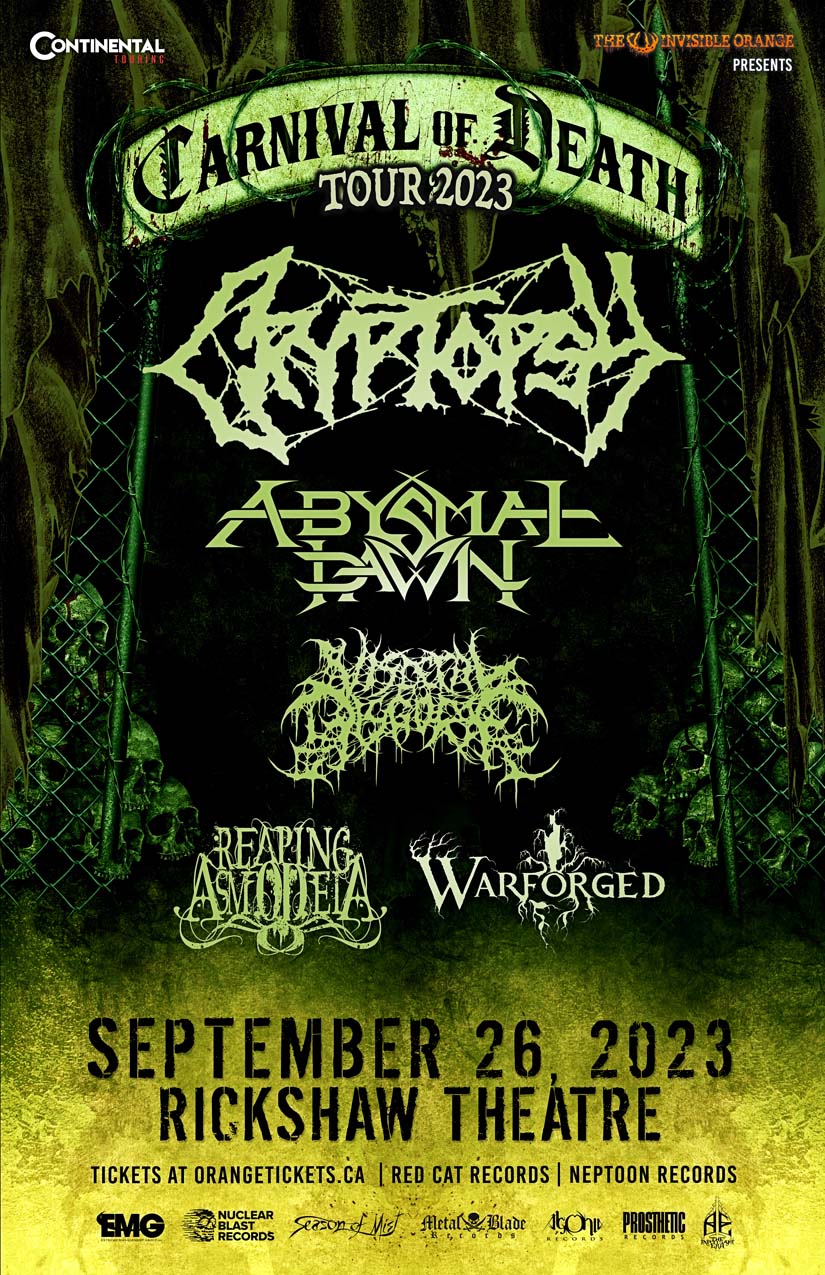 CRYPTOPSY // Abysmal Dawn // Visceral Disgorge (Carnival Of Death Tour 2023)