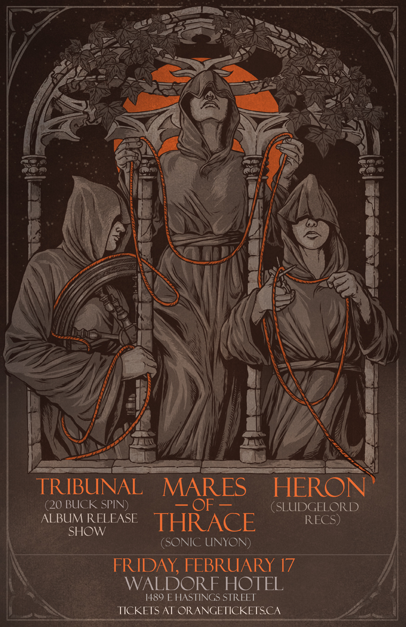 TRIBUNAL (album release) // MARES OF THRACE // HERON
