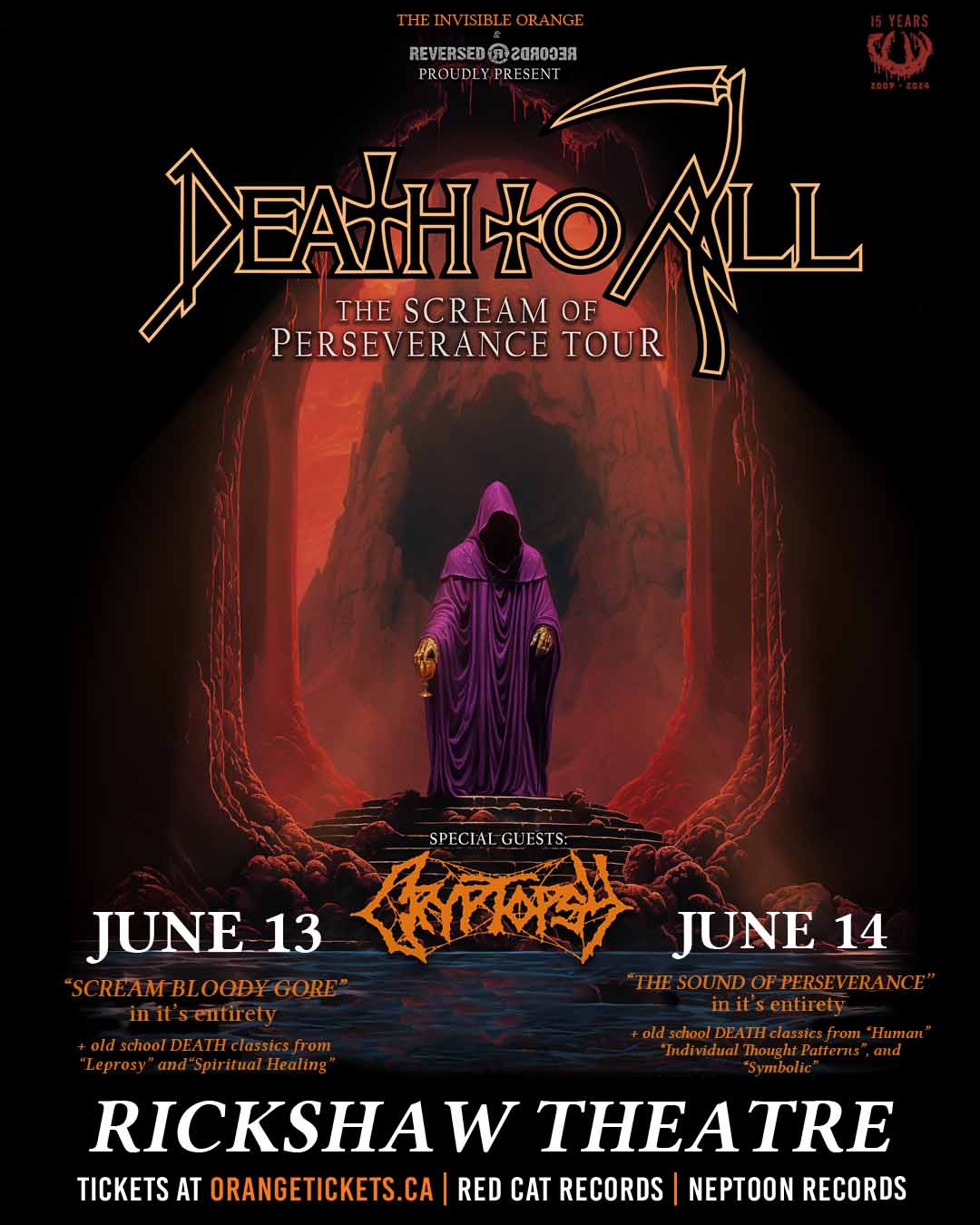 DEATH TO ALL - The Scream Of Perseverance Tour